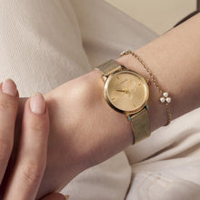 Load image into Gallery viewer, Signature Bee Ultra Slim Gold Mesh Watch
