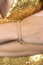 Load image into Gallery viewer, Gold Milestone 2mm Cz Tennis Bracelet