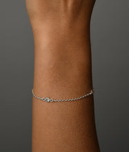 Load image into Gallery viewer, Blue topaz triplet bracelet