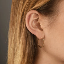 Load image into Gallery viewer, Gold Filled Flat Hoop Earrings