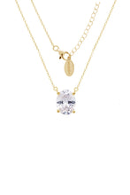 Load image into Gallery viewer, Gold Ellipse Oval Necklace