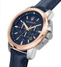Load image into Gallery viewer, Maserati Successo Chrono Navy Blue Watch