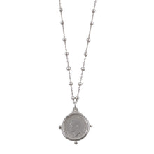 Load image into Gallery viewer, Rosario Necklace with Compass Silver