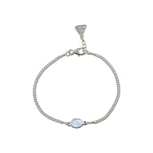 Load image into Gallery viewer, Curb Chain Bracelet with Moonstone