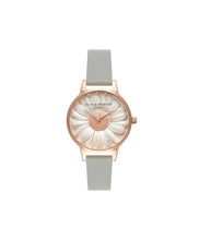 Load image into Gallery viewer, 3D Daisy Grey & Rose Gold Watch
