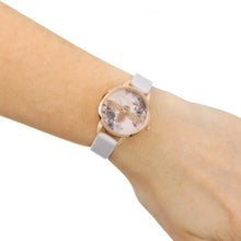 Load image into Gallery viewer, Embroidered Dial Rose Gold & Pastel Leather Watch