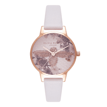 Load image into Gallery viewer, Embroidered Dial Rose Gold & Pastel Leather Watch