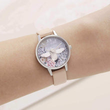 Load image into Gallery viewer, Glasshouse 3D Bee Silver & Nude Peach Watch