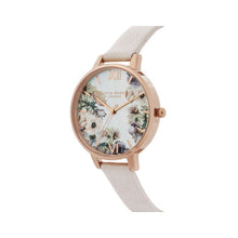 Load image into Gallery viewer, Watercolour-Painted Floral Rose Gold & Pearl Pink Watch