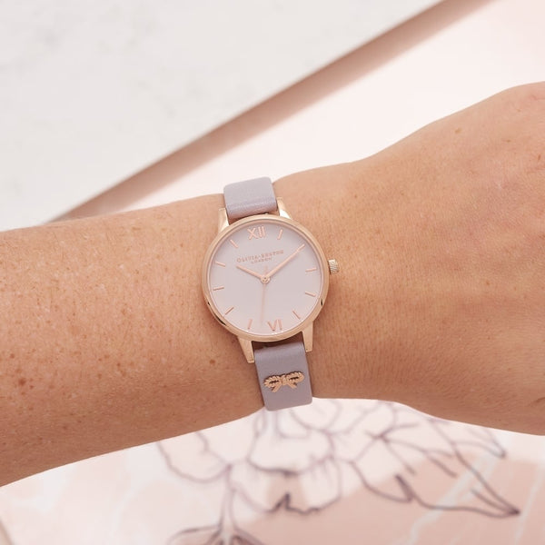 Rose Gold & Purple Bow Watch