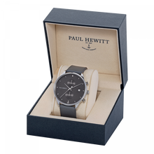 Load image into Gallery viewer, Chrono Midnight Ocean Silver Grey Leather Watch