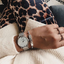 Load image into Gallery viewer, Miss Ocean Marble Silver Mesh Watch