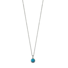 Load image into Gallery viewer, Fine Necklace with Round Blue Czelline Opal