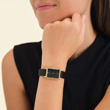 Load image into Gallery viewer, Octagon Black Leather Watch
