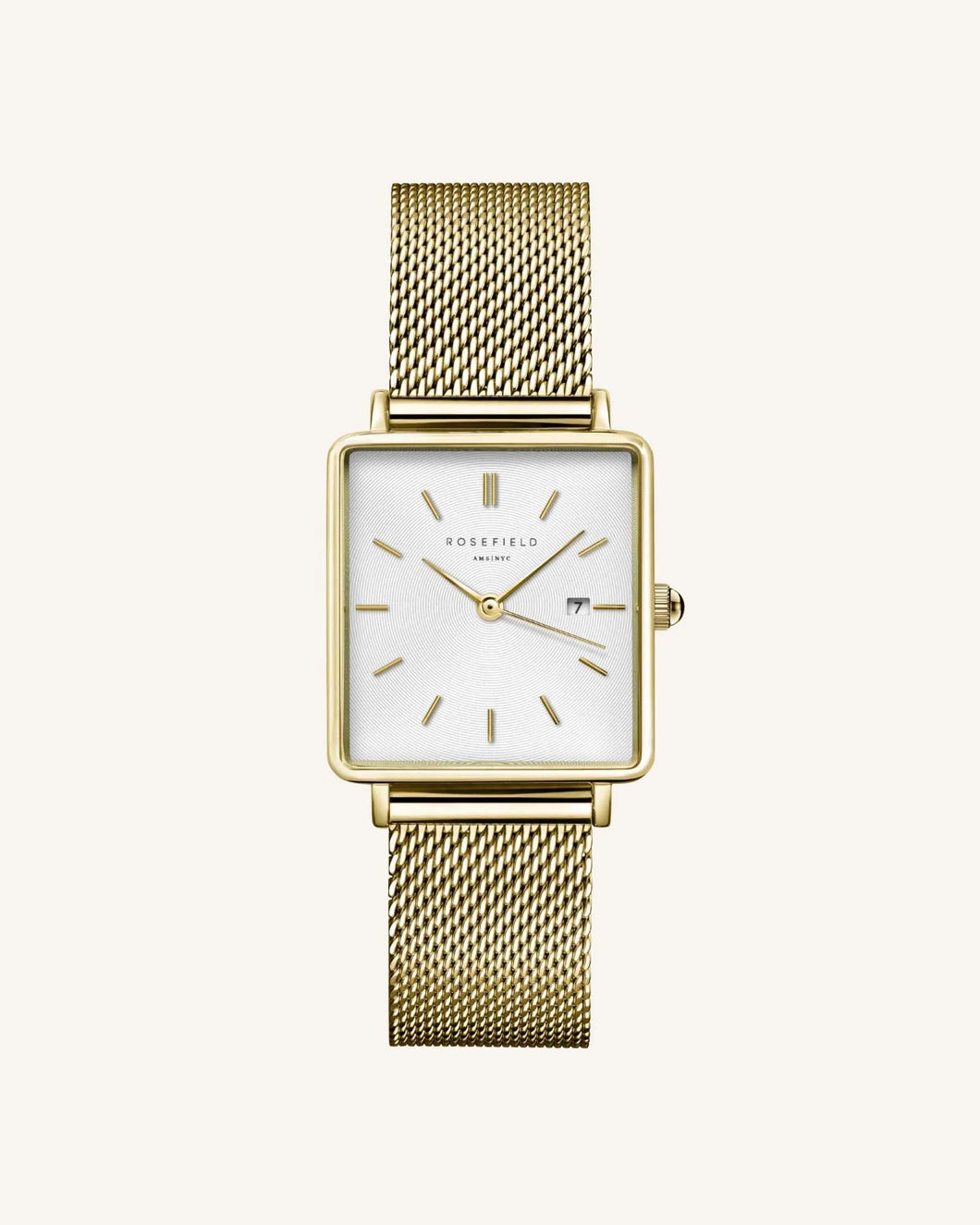 Boxy Gold Mesh Watch