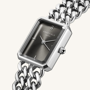 Studio Double Chain Silver Watch