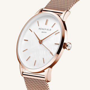 Pearl Edit Mesh Rosegold Watch