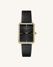 Load image into Gallery viewer, Octagon Black Leather Watch
