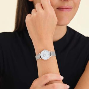 Small Edit Pearl Silver Watch