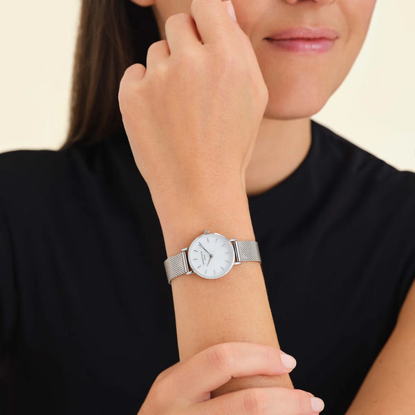 Small Edit Pearl Silver Watch