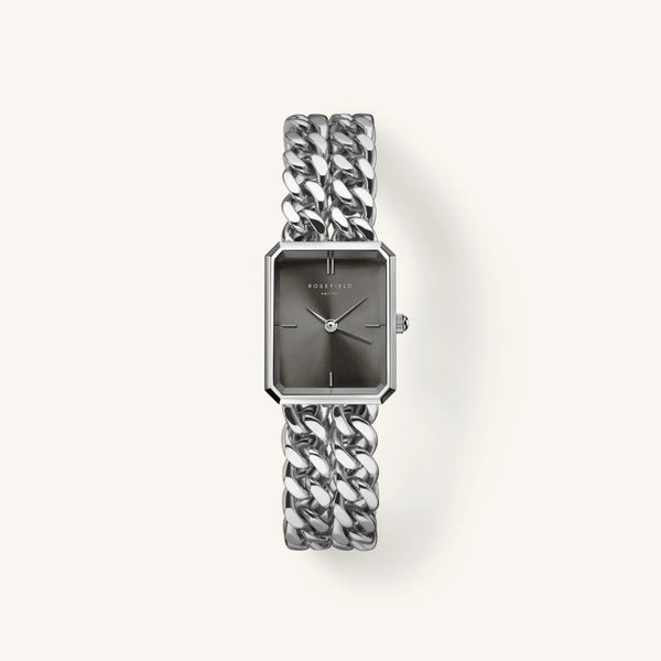 Studio Double Chain Silver Watch