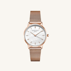 Pearl Edit Mesh Rosegold Watch