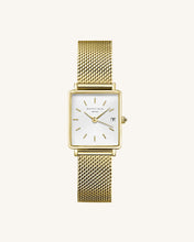 Load image into Gallery viewer, Boxy XS Gold Mesh watch
