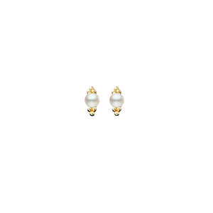 Gold Petite Fancy Pearl Earrings