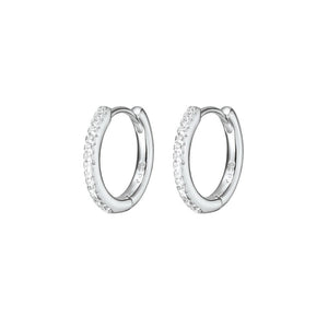 Huggie Earrings With CZ Details