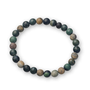 Green Agate Bead Bracelet