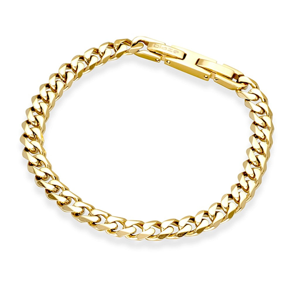 Gold Plate Men’s Cuban Link Bracelet