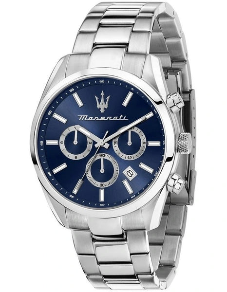 Maserati Attrazione Blue Dial Steel Watch