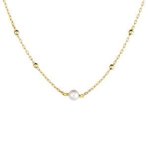 Gold Satellite Chain & Pearl Necklace