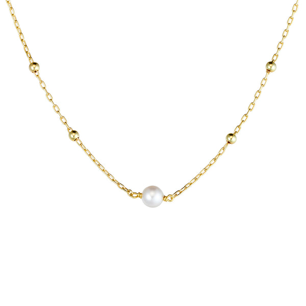 Gold Satellite Chain & Pearl Necklace