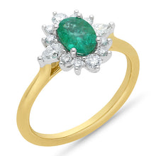 Load image into Gallery viewer, Emerald &amp; Diamond Ring
