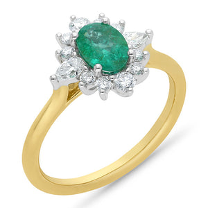 Emerald & Diamond Ring