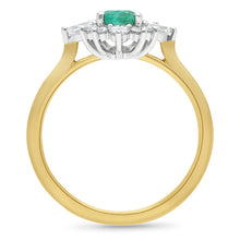 Load image into Gallery viewer, Emerald &amp; Diamond Ring
