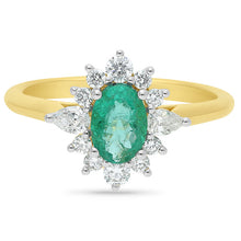 Load image into Gallery viewer, Emerald &amp; Diamond Ring
