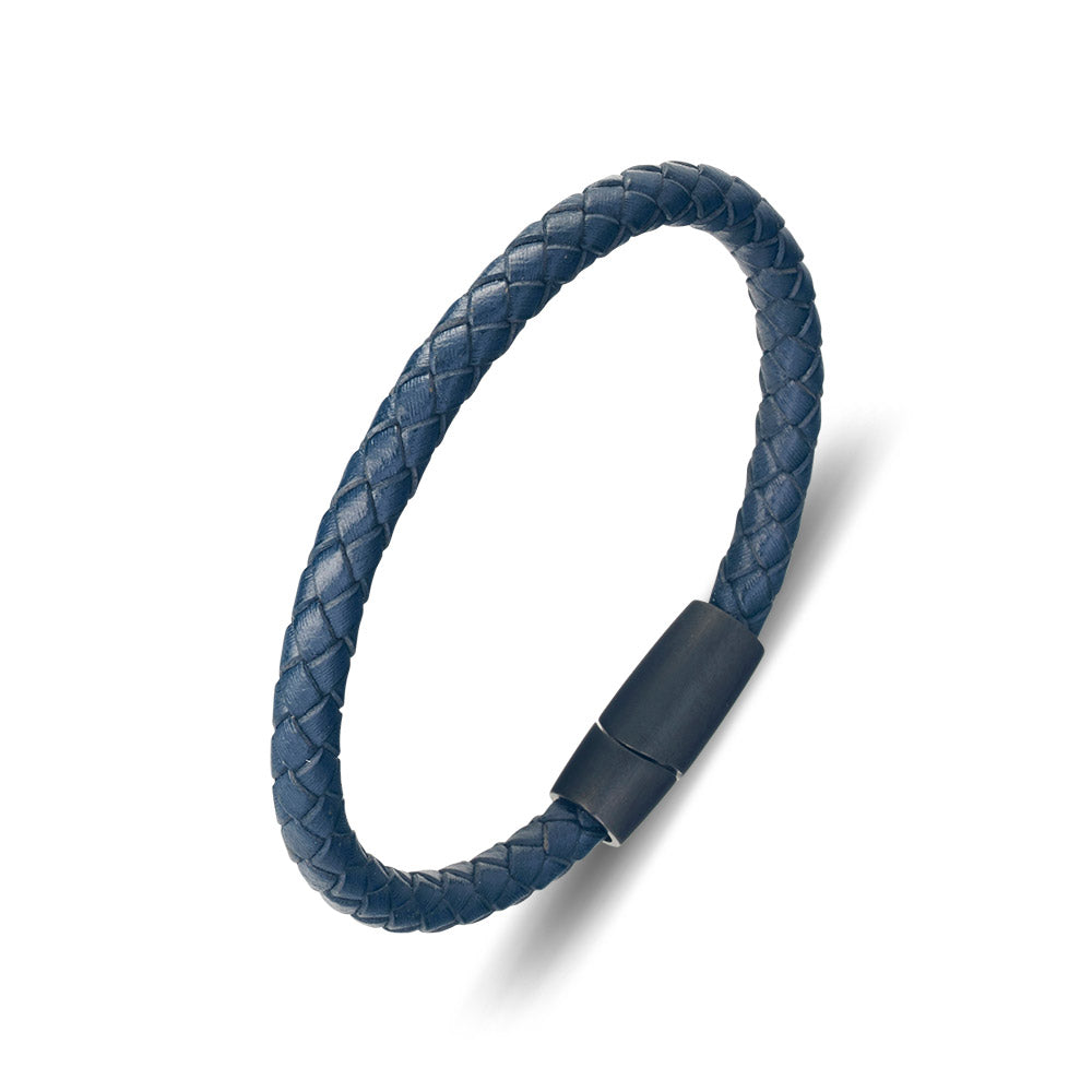 Men’s Blue Leather Bracelet