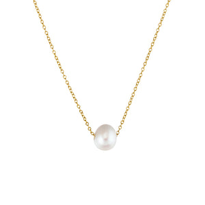 Gold Pearl Slider Necklace