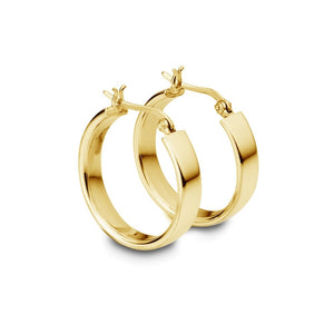 Gold Flat Hoop Earrings