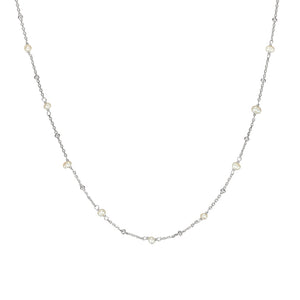 Petite Bead & Pearl Chain Necklace