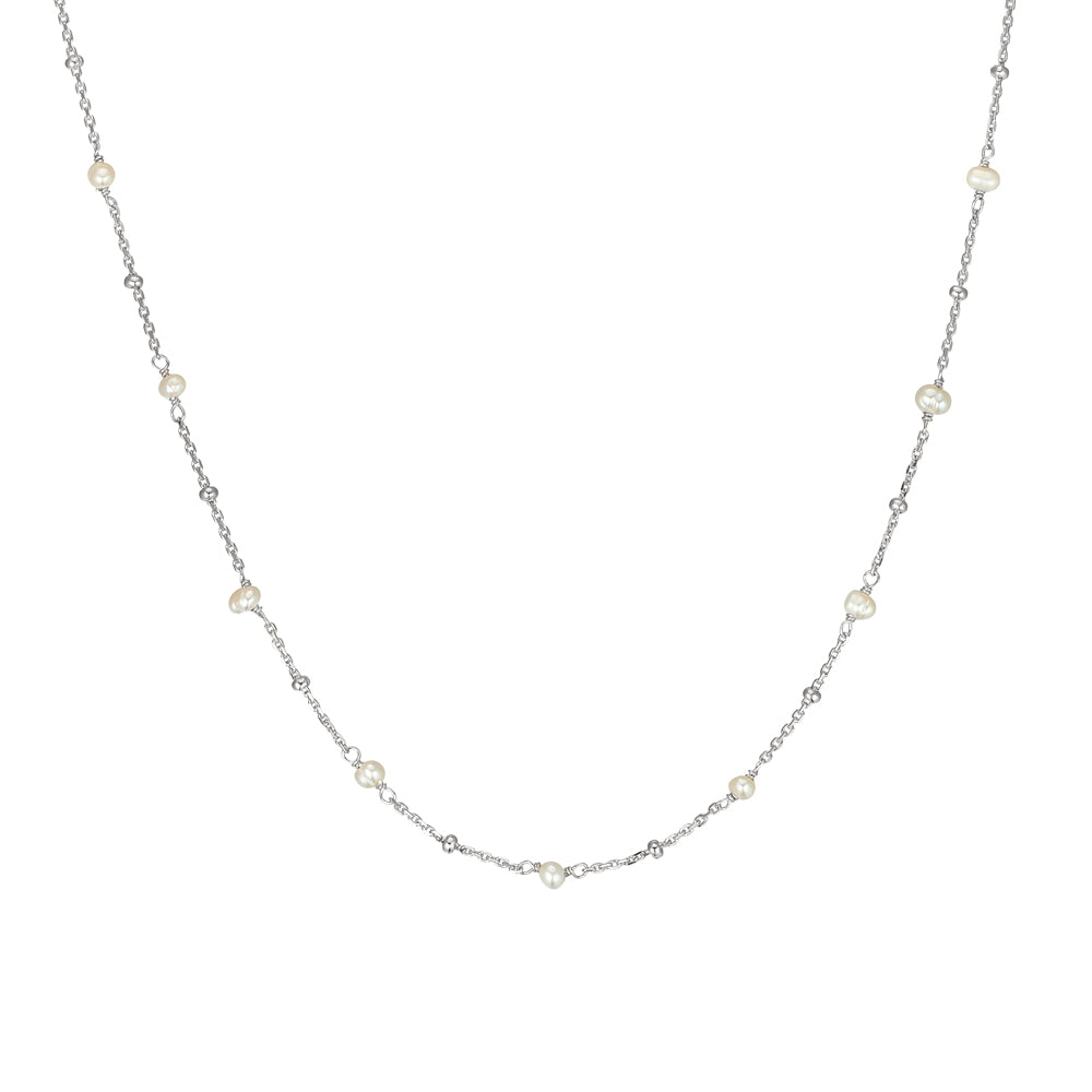 Petite Bead & Pearl Chain Necklace