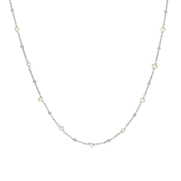 Petite Bead & Pearl Chain Necklace