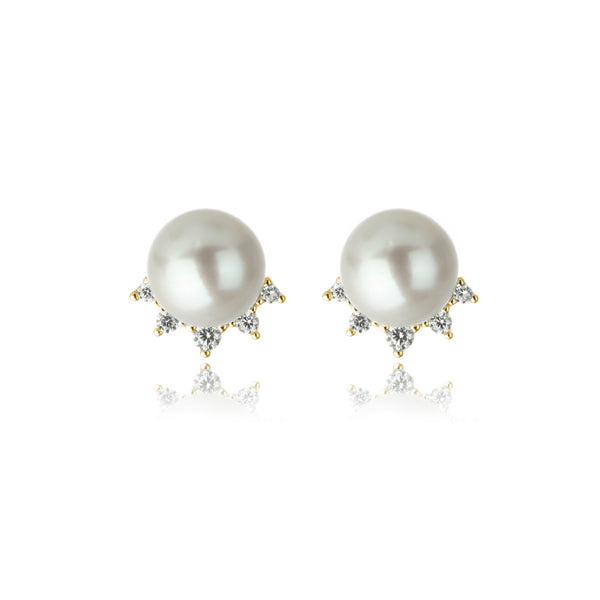 Oceans Pearl Stud Earrings