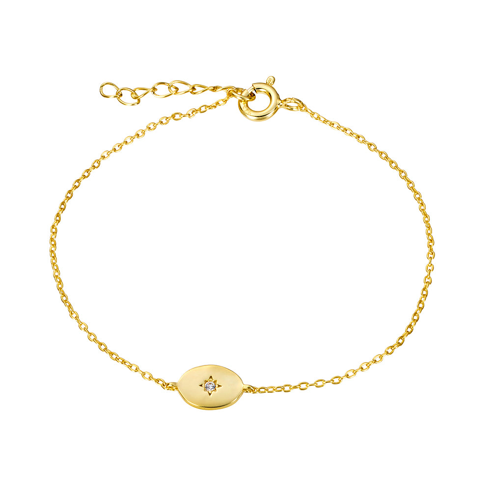 Oval Cz Set Bracelet