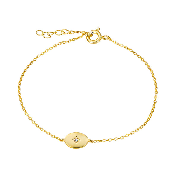 Oval Cz Set Bracelet