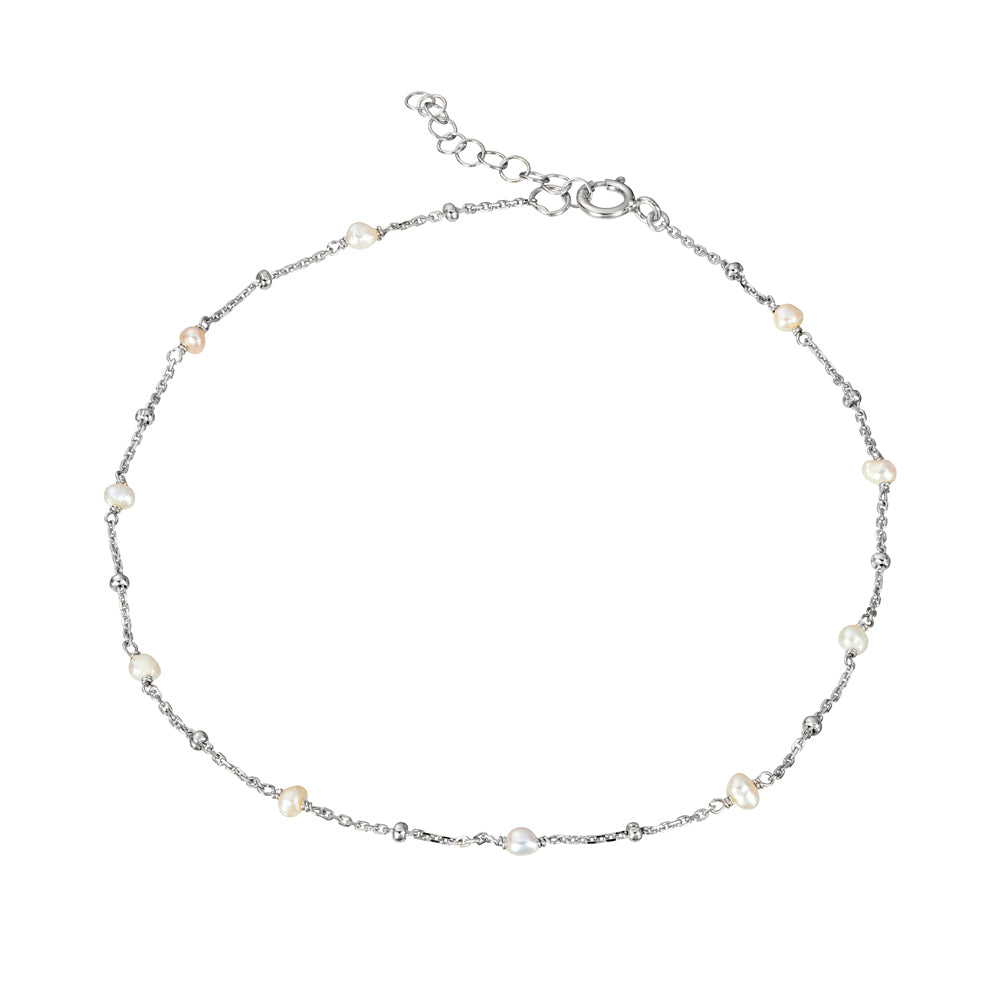 Petite Bead & Pearl Chain Bracelet