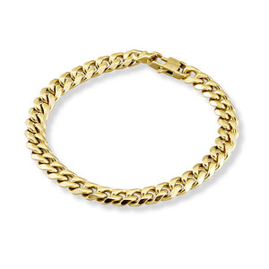 Gold Plate Men’s Cuban Link Bracelet