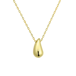 Gold Teardrop Pendant Necklace